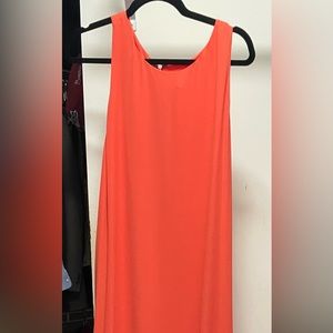 Alice + Olivia orange/coral column dress.